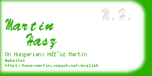 martin hasz business card